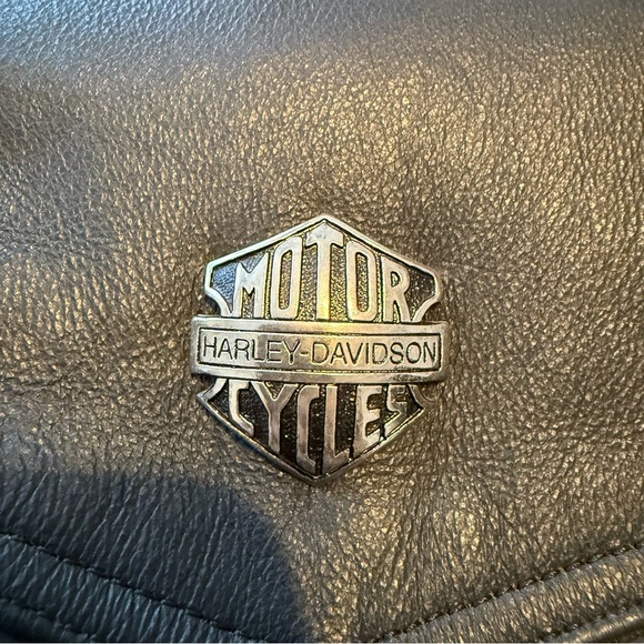 Vintage Harley Davidson Leather Jacket with Fringe Womens size Large - Picture 5 of 16